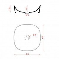 ArtCeram Ghost GHL001 01 00 Раковина накладная на 42 см